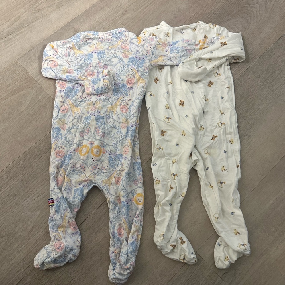Magnetic Me Pastel Floral and Bear Print Footies